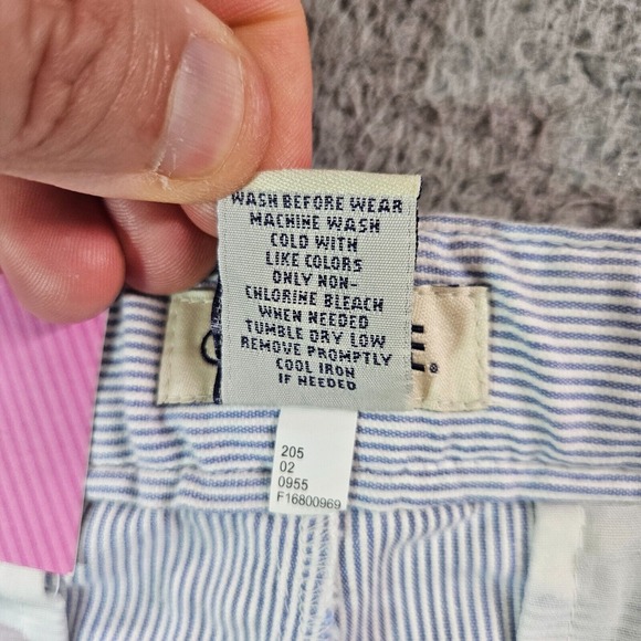 NWT Cherokee Pants Women Size 16 30x30 Adjustable Waist Blue White Striped - Picture 6 of 15